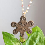 Taíno-Inspired Sun God Necklace with Round Pendant & Beads