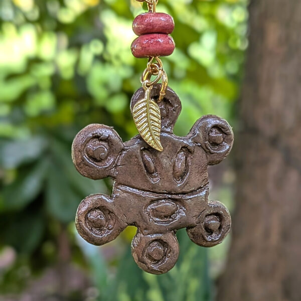 Taino-Inspired Sun God Necklace With Handmade Beads