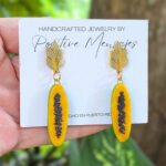 Papaya Puerto Rico Fruit Earrings