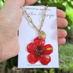 Large Flor De Maga Chain Necklace With Leaf Accent
