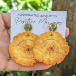 Caribbean Tostones Stud Dangle Earrings