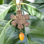 Taíno-Inspired Sun God Necklace with Mango Charm