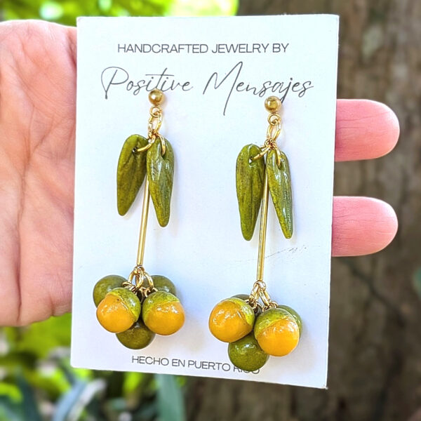 Mini Quenepa Bunch Fruit Earrings