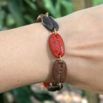 Hand-Carved CAFÉ Reversible Coffee Beans Bracelet
