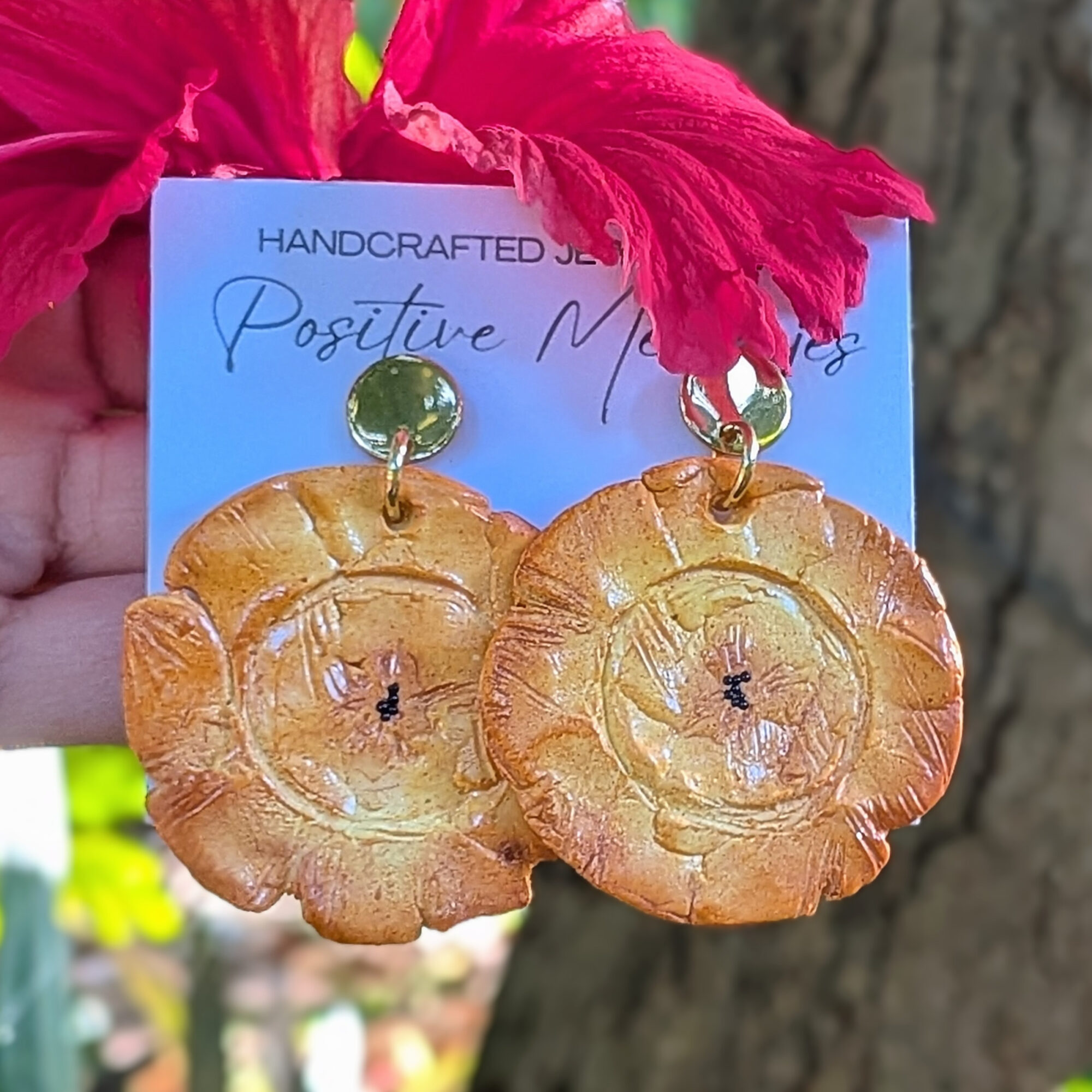 Caribbean Tostones Stud Dangle Earrings - Image 4