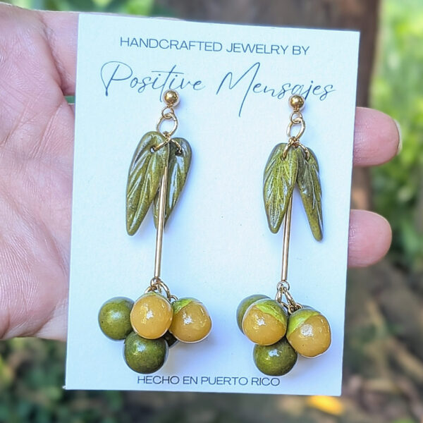 Mini Quenepa Bunch Fruit Earrings