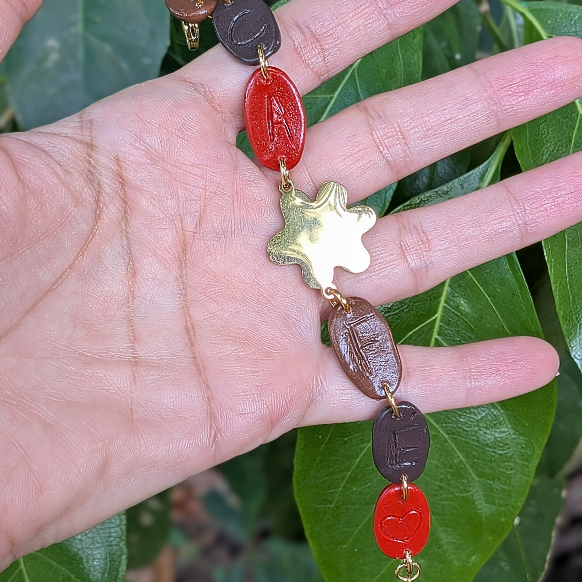 Taíno-Inspired Coffee Bracelet with Sun God Symbol - Image 5