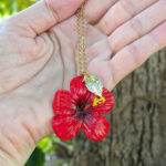 Flor De Maga Necklace With Leaf Accent