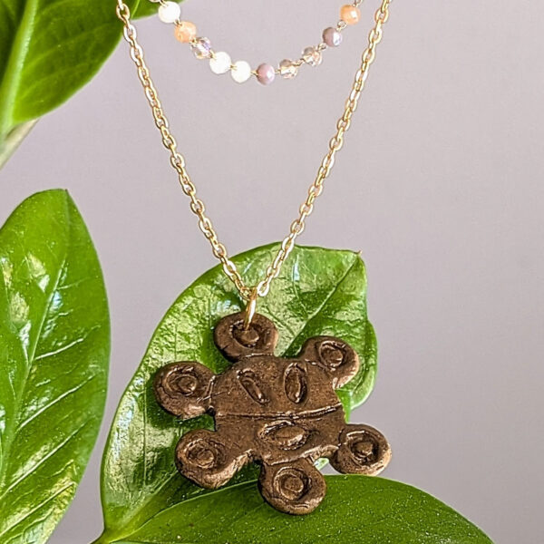 Taino-Inspired Sun Double Layered Necklace