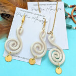 Taino-Inspired Caracol Necklace and Earring Set