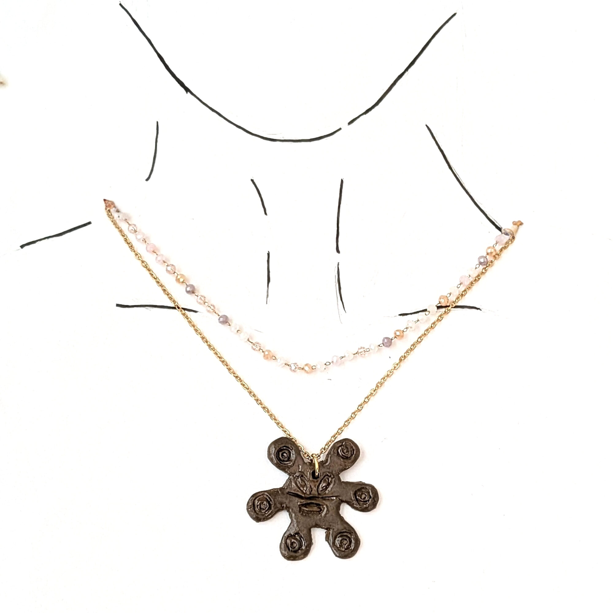 Sol Taino-Inspired Double Layered Necklace (choose style) - Image 8