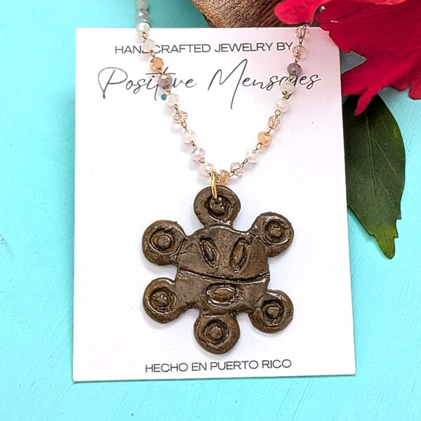 Taino-Inspired Sun God Beaded Necklace