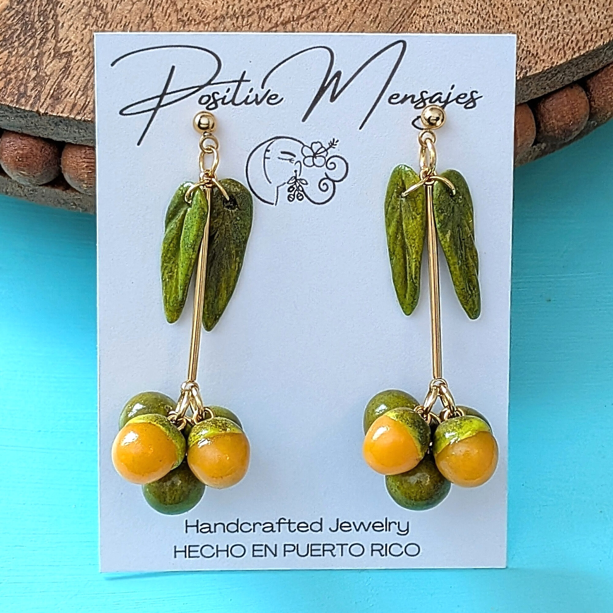 quenepa earrings from Puerto Rico