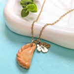 Twisted Empanadilla Necklace with Flower Charm