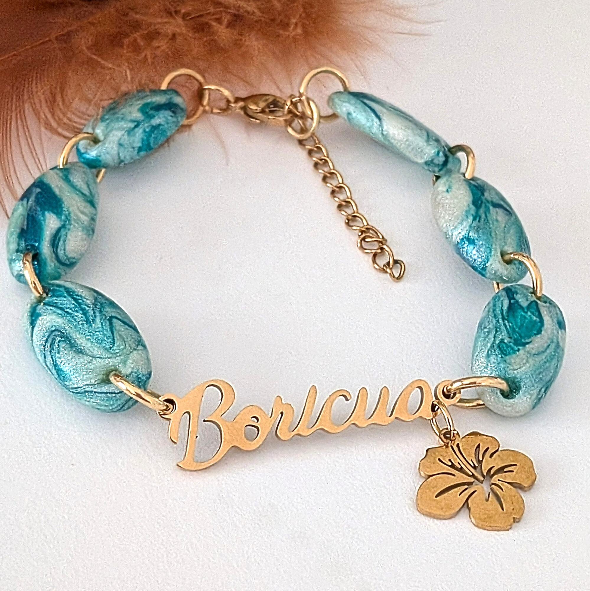 Boricua Ocean-Inspired Beaded Bracelet - Image 3