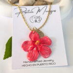 Flor De Maga Necklace With Golden Leaf