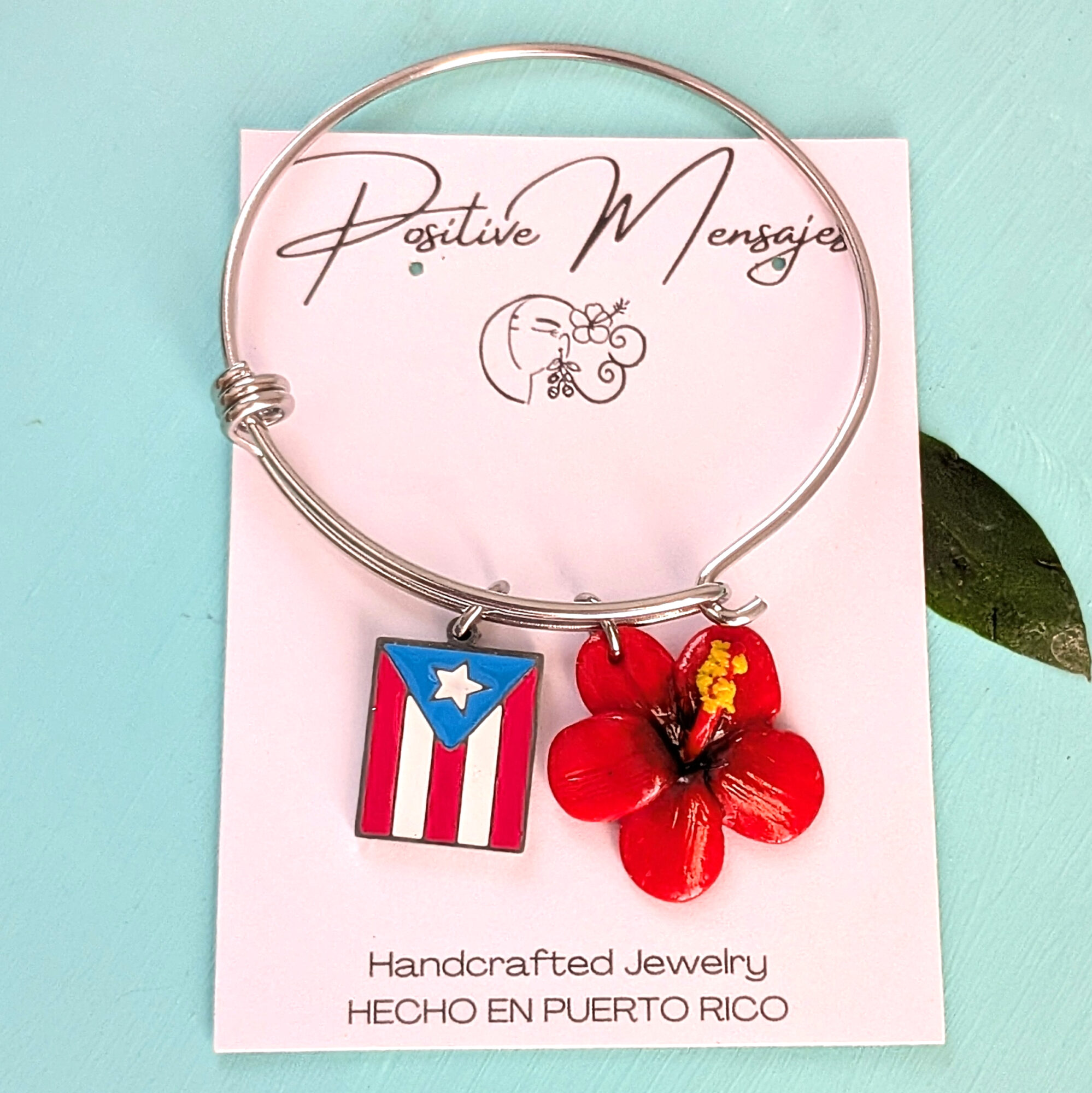 Puerto Rico Flag & Flor De Maga Stainless Steel Bracelet - Image 5