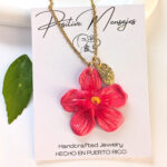 Flor De Maga Necklace With Golden Leaf