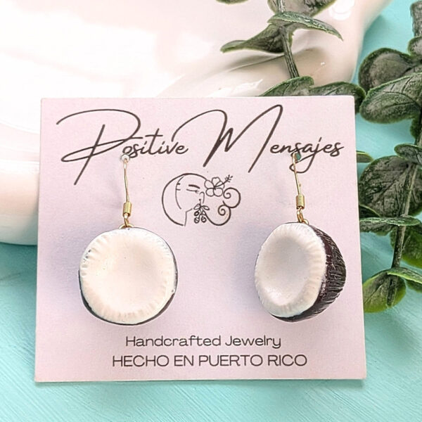 Coqui Taino Symbol Coconut Earrings