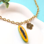 Puerto Rico Lechosa Papaya Flower Necklace