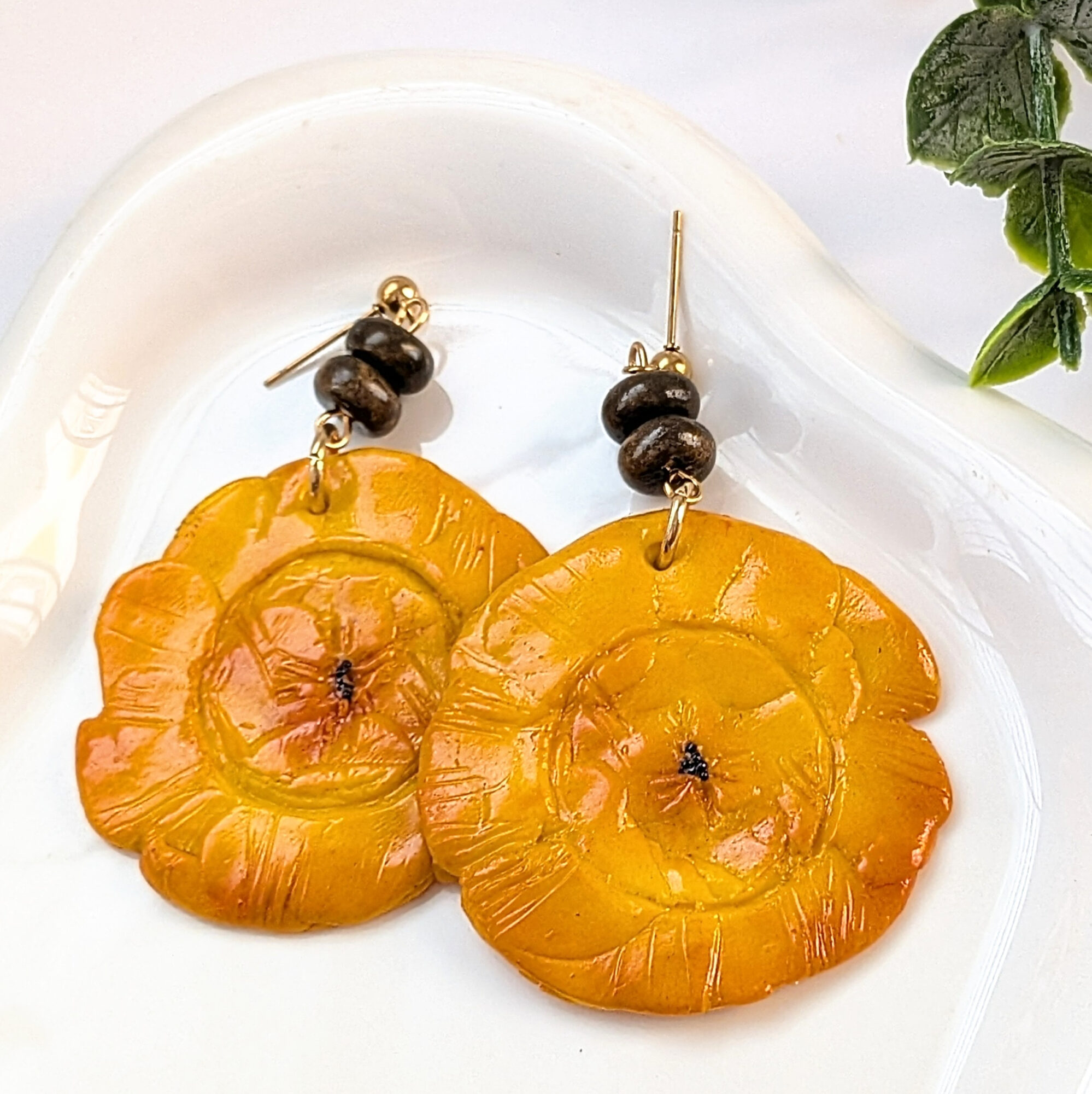 Handmade Tropical Tostones With Beads Earrings - Image 5