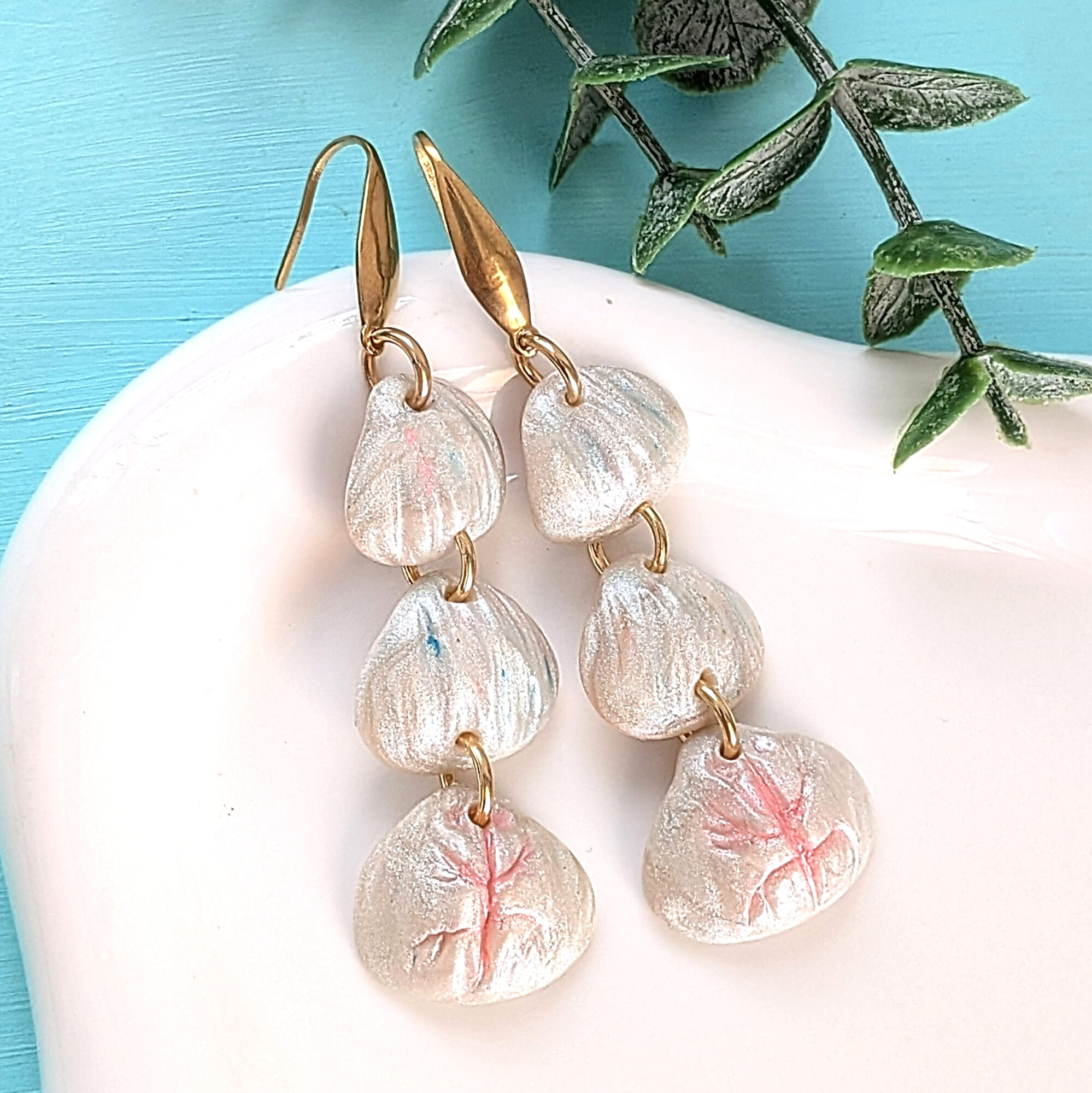 Taíno Inspired Sea Shell Earrings with Hand Carved Symbol - Image 4