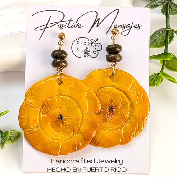Handmade Tropical Tostones With Beads Earrings