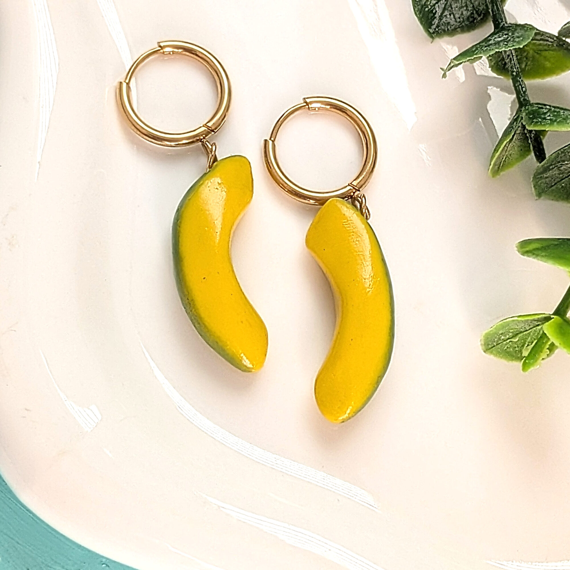 Puerto Rico Avocado Slice Hoop Earrings - Image 4