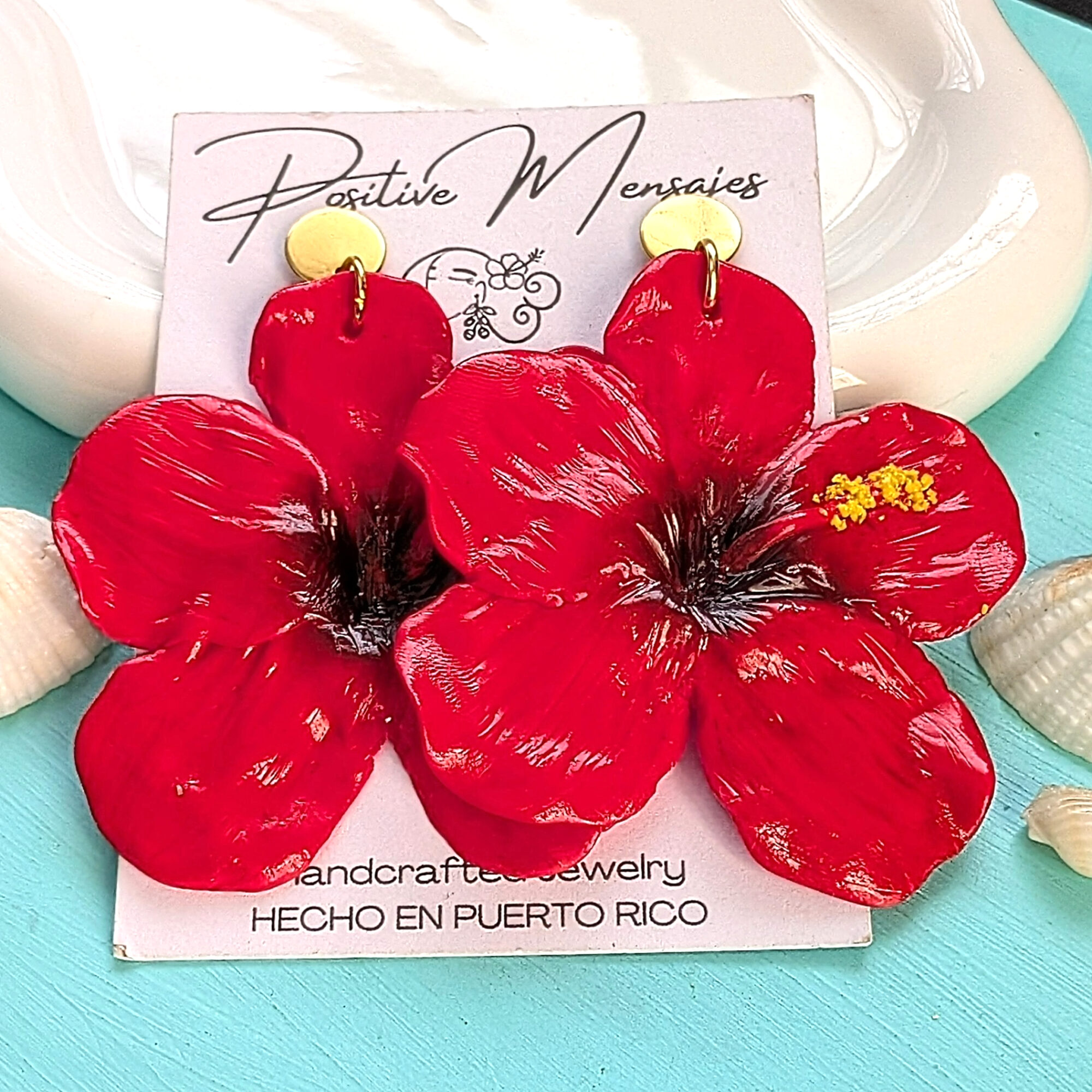 Large Flor De Maga Puerto Rico Flower Earrings - Image 4