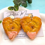 Heart-Shaped Tostones Con Mayo-Ketchup Earrings
