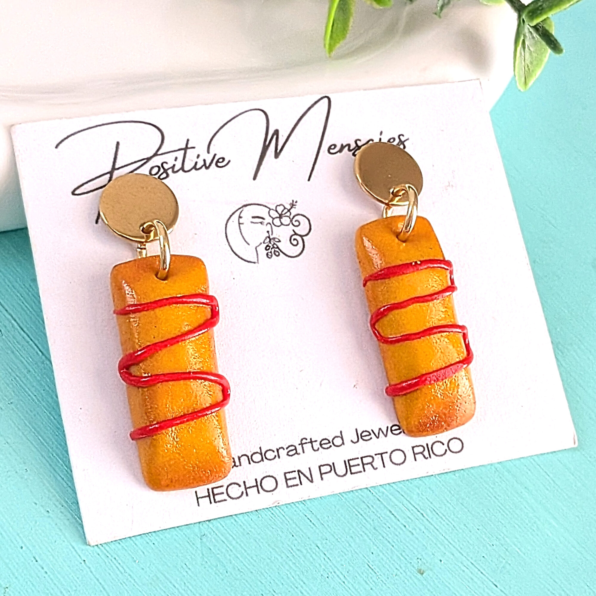 Pasteles De Yuca Con Ketchup Dangle Earrings - Image 2