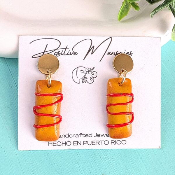 Pasteles De Yuca Con Ketchup Dangle Earrings